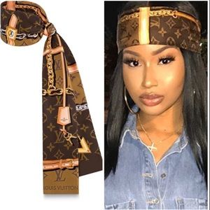 LAST ONE LEFT! NEW Designer Inspired Headband Head Scarf Purse Scarf